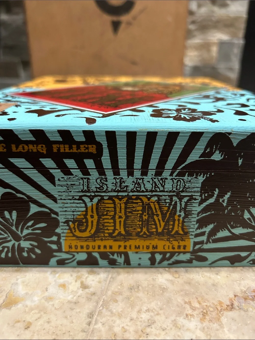 ISLAND JIM #2 Empty Cigar Box